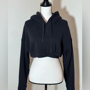 ALO Yoga Charcoal Cropped Hoodie
